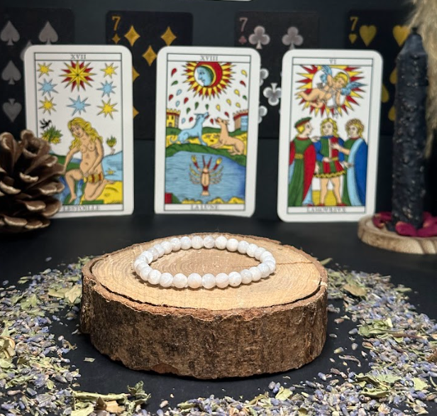 Pierre de lune blanche 6mm - REF: B21